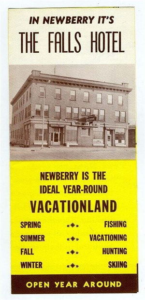 Falls Hotel (Newberry Hotel) - Matchbook (newer photo)